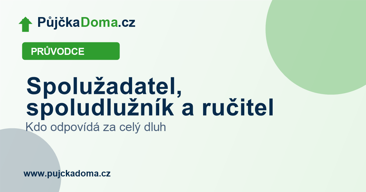 Spolužadatel, spoludlužník a ručitel, srovnání odpovědnosti za dluh